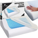 Ανατομικό μαξιλάρι ύπνου Memory Foam με Cooling Gel 54x34x10 cm λευκό