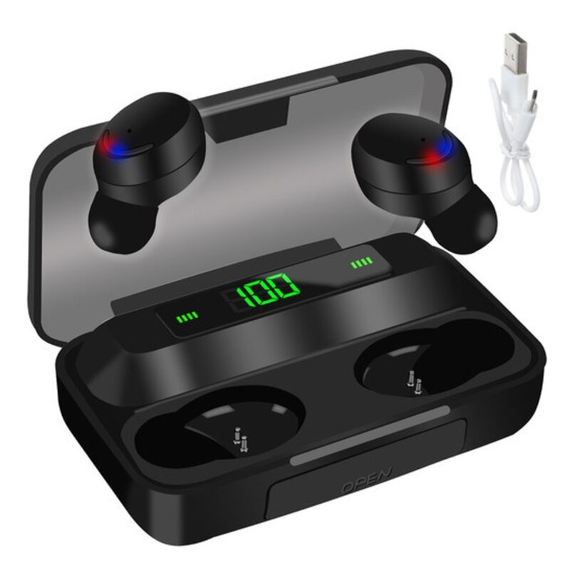 Ασύρματα Bluetooth ακουστικά με οθόνη LCD και Powerbank 2200mAh για μουσική και κλήσεις