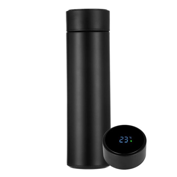 Smart Cup παγούρι θερμός 500ml με LED θερμοκρασίας – Μαύρο