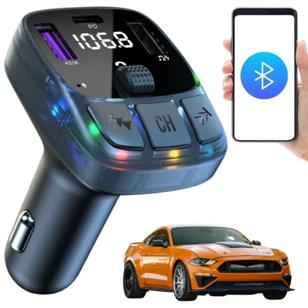 FM Transmitter αυτοκινήτου με USB-C