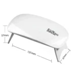 Φουρνάκι νυχιών SUNmini UV/LED λευκό με πτυσσόμενα πόδια και 6 LED φώτα