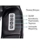 Συσκευή Shiatsu μασάζ λαιμού και πλάτης με λειτουργία θέρμανσης