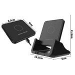 Ασύρματος φορτιστής Qi 15W με βάση για smartphone – USB