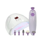 Σετ φουρνάκι UV/LED 12W με φρεζάκι νυχιών και εξαρτήματα σε λευκό χρώμα