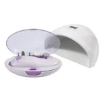 Σετ φουρνάκι UV/LED 12W με φρεζάκι νυχιών και εξαρτήματα σε λευκό χρώμα