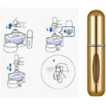 Χρυσός ατμοποιητής αρώματος 5ml, φορητός και επαναγεμιζόμενος, ιδανικός για ταξίδι και καθημερινή χρήση