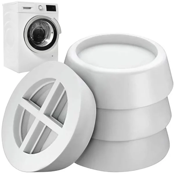 Ruhhy αντικραδασμικά pads 4τμχ  λευκά  για πλυντήρια  ψυγεία & συσκευές  απορροφούν κραδασμούς & μειώνουν θόρυβο