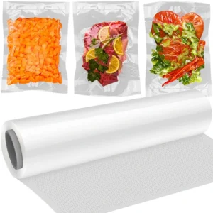 Ruhhy σαγρέ σακούλες vacuum σε ρολό 28x600cm  διάφανες  ανθεκτικές  για τρόφιμα & επαγγελματική χρήση