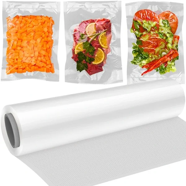 Ruhhy σαγρέ σακούλες vacuum σε ρολό 28x600cm  διάφανες  ανθεκτικές  για τρόφιμα & επαγγελματική χρήση