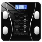 Ruhhy smart ζυγαριά μπάνιου με λιπομετρητή & Bluetooth  μαύρη  180kg  μετρά 8 παραμέτρους & συνδέεται με εφαρμογή