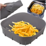 Γκρι σιλικόνη φριτέζας αέρος RUHHY 20x20cm  επαναχρησιμοποιούμενη  αντικολλητική  ανθεκτική σε υψηλές θερμοκρασίες