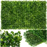Συνθετική φυλλωσιά βούξος πράσινη 40x60cm  ανθεκτική  πυκνή  για φράχτες  τοίχους  μπαλκόνια  εξωτερικούς & εσωτερικούς χώρους