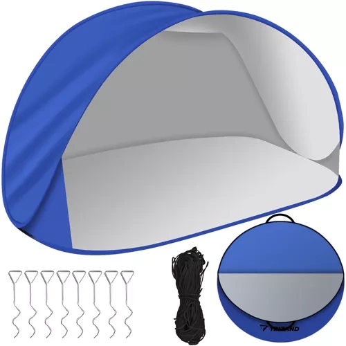Trizand σκίαστρο παραλίας POP-UP  220x120x100εκ.  UV30+  ελαφρύ  αυτοεκτεινόμενο  με θήκη  για σκιά & προστασία στην παραλία