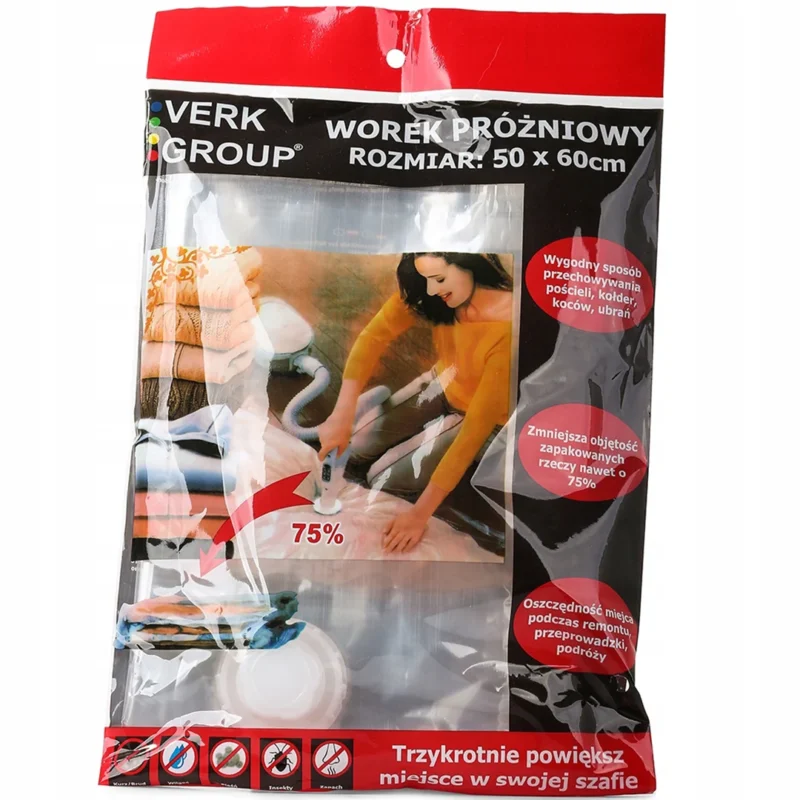 vacuum σακούλα ρούχων 50x60cm για αποθήκευση