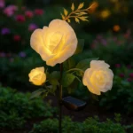 Ηλιακή λάμπα τριαντάφυλλο Gardlov με 3 LED λουλούδια πολύχρωμα για κήπο