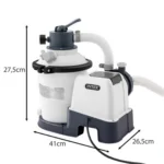 Αντλία φίλτρου άμμου Intex Krystal Clear 3500 l/ώρα με σωλήνες σύνδεσης.