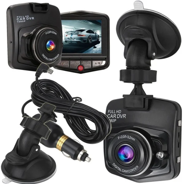 Κάμερα αυτοκινήτου Full HD με οθόνη LCD και βάση στήριξης