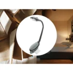 LED φωτιστικό ανάγνωσης με κλιπ και εύκαμπτο βραχίονα για βιβλία και laptop