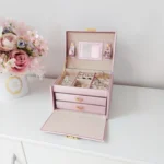 Μπιζουτιέρα ροζ BEAUTYLUSHH με καθρέφτη
