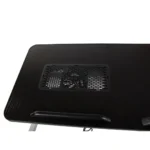 Πτυσσόμενο τραπεζάκι laptop με ανεμιστήρα ψύξης USB και ρυθμιζόμενο ύψος σε ασημί-μαύρο χρώμα