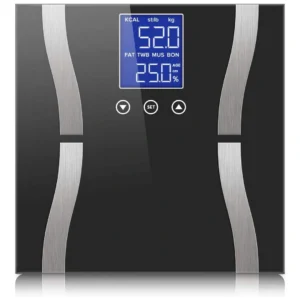 Αναλυτική ζυγαριά μπάνιου γυάλινη έως 180kg με LCD οθόνη και αντιολισθητικά πόδια