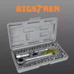Bigstren καστάνια 3/8" σετ 40τμχ από ατσάλι CrV  με καρυδάκια & εξαρτήματα  σε πλαστική θήκη αποθήκευσης