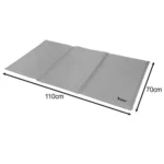 Γκρι χαλάκι ψύξης κατοικιδίων Purlov XXL 110x70cm  με τζελ  αναδιπλούμενο  δροσερό & άνετο για καλοκαιρινή χρήση