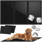 Μαύρο χαλάκι ψύξης κατοικιδίων Purlov XXL 110x70cm  με τζελ  δροσερό  αναδιπλούμενο  ανθεκτικό & αδιάβροχο