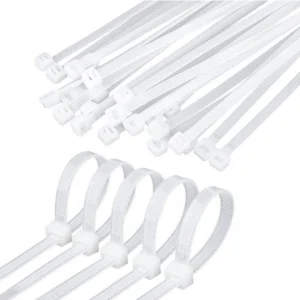 Λευκά δεματικά καλωδίων 2.5x100mm από nylon – σετ 100 τεμαχίων