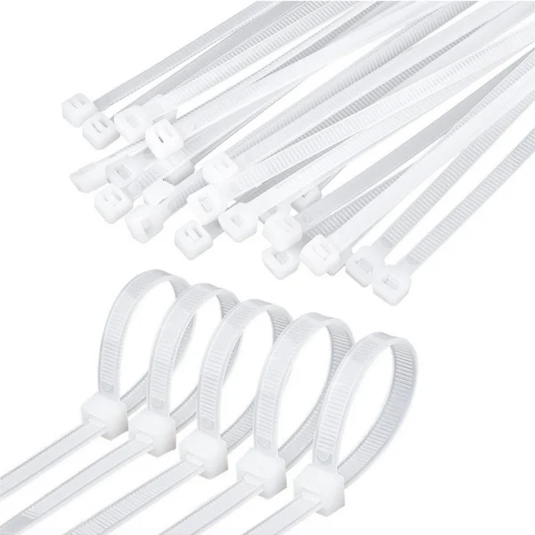 Λευκά δεματικά καλωδίων 2.5x100mm από nylon – σετ 100 τεμαχίων