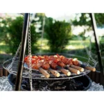 Εστία κήπου με τρίποδα και κρεμαστή σχάρα BBQ 58cm για εξωτερικούς χώρους