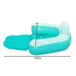 Φουσκωτό στρώμα-πολυθρόνα Bestway 43719  145x120 εκ.  λευκό-μπλε  με ποτηροθήκη  μαξιλάρι & ανθεκτική επιφάνεια