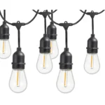 Γιρλάντα φωτισμού εξωτερικού χώρου 10m με 10 LED λαμπτήρες E27 σε θερμό λευκό φως