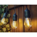Γιρλάντα φωτισμού εξωτερικού χώρου 10m με 10 LED λαμπτήρες E27 σε θερμό λευκό φως