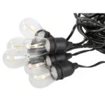 Γιρλάντα φωτισμού εξωτερικού χώρου 10m με 10 LED λαμπτήρες E27 σε θερμό λευκό φως