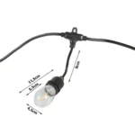 Γιρλάντα φωτισμού εξωτερικού χώρου 10m με 10 LED λαμπτήρες E27 σε θερμό λευκό φως