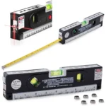 Αλφάδι λέιζερ 24cm με φωτισμό LED και μετροταινία