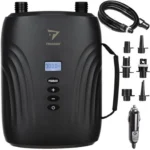 Ηλεκτρική τρόμπα SUP Trizand μαύρη  20 PSI  LCD οθόνη  6 άκρες  φορητή  12V  για σανίδες  καγιάκ  στρώματα