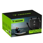 Ηλεκτρική τρόμπα SUP Trizand μαύρη  20 PSI  LCD οθόνη  6 άκρες  φορητή  12V  για σανίδες  καγιάκ  στρώματα