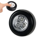 Ασύρματο LED φωτιστικό ντουλαπιού αφής με 3 LED σε μαύρο χρώμα για χρήση σε κουζίνα ή ντουλάπα