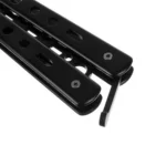 Μαύρο εκπαιδευτικό μαχαίρι πεταλούδα 22cm με στρογγυλεμένη λάμα & στοπ ασφαλείας  αλουμινένιο