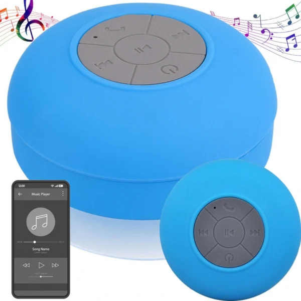 Mini αδιάβροχο Bluetooth ηχείο με βεντούζα