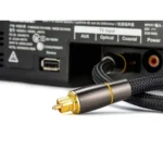 Οπτικό καλώδιο ήχου Toslink 2 μέτρων με επίχρυσες άκρες και υφασμάτινη πλέξη