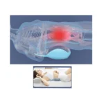 Ορθοπεδικό μαξιλάρι μέσης με memory foam 46x30cm σε λευκό χρώμα
