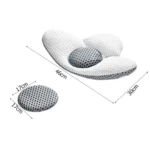 Ορθοπεδικό μαξιλάρι μέσης με memory foam 46x30cm σε λευκό χρώμα