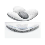Ορθοπεδικό μαξιλάρι μέσης με memory foam 46x30cm σε λευκό χρώμα