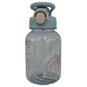 Παγούρι 750ml με καλαμάκι και καπάκι ασφαλείας σε γκρι και μέντα χρώμα