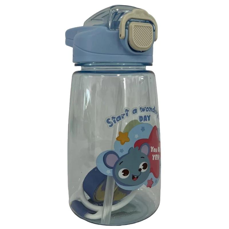 Παιδικό παγούρι SDS-24784 600ml, με καλαμάκι και σχέδιο αρκουδάκι – ιδανικό για σχολείο, βόλτα & εκδρομές