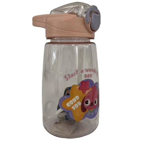 Παιδικό παγούρι 600ml με σχέδιο σκυλάκι & καλαμάκι
