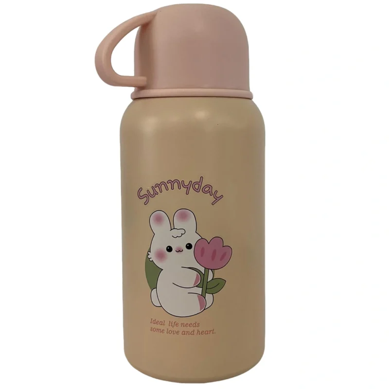 Παιδικό θερμός 500ml με λαγουδάκι  θήκη και ιμάντα μεταφοράς Sunnyday